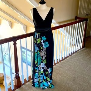 London Times Maxi Dress Size 10 Black